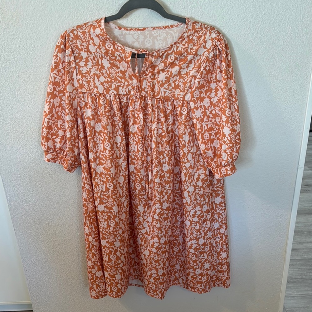 Floral Orange Dress